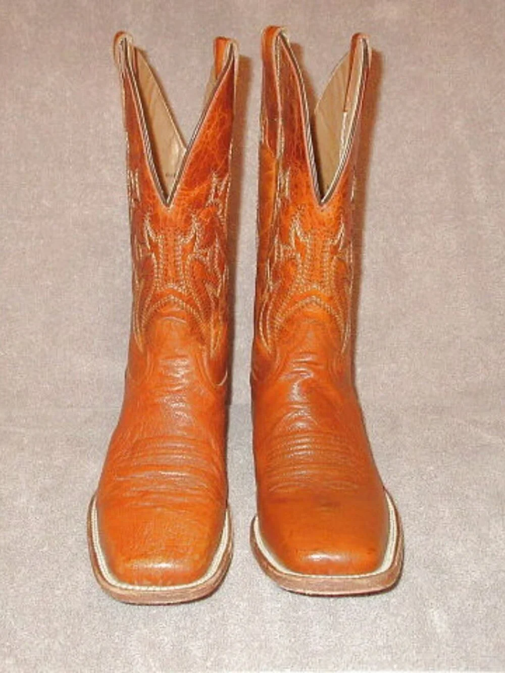 Circle G Mens Exotic Leather Cowboy Boots Size 9.5D Smooth Ostrich Botas Western